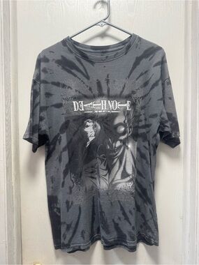 Death Note Tie-Dye Graphic Tee - Black